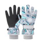 FAYHIJUN Waterproof Kids Gloves Winter Cold Weather Mittens thermal Snow Cycling Ski Glove Age1-13 for Boys Girls Kid Boy toddler Girl Children Outdoor Sport (Grey, XS（Age1-3）)