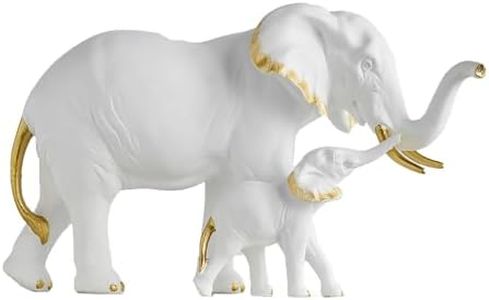 XINXUAN White Elephant Gifts for Women: Large Elephant Statue for Living Room Table Bookshelf The for Mums Daughters Husbands Families and Elephant Lovers (White)