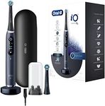 Oral-B iO Series 9 Electric Toothbrush, 2 Replacement Brushes, 7 Cleaning Modes for Dental Care, Magnetic Technology & 3D Analysis, Colour Display & Charging Travel Case, Black Onyx