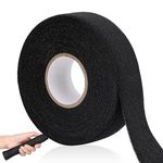 KALIONE Hockey Tape, Anti Slip Hockey Stick Tape 25m × 25mm Self-Adehesive Grip Tape Sports Grips Tape Anti Slip Wear Resistant Stick Tape for Badminton Grip Golf Pole Tennis Racket (Black)