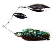 Lunkerhunt Impact Ignite | Spinnerbaits with 2 Willow Leaf Blades | Sink Fast Fishing Lure for Bass and Trout | Silicon Skirt, Swim Jig Saltwater and Deep Water Fishing Bait