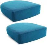 Juvale 2 Pack Stretch Couch Cushion Slipcovers, Reversible Polyester Outdoor Sofa Protectors (Small, Teal)