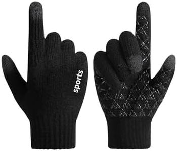 Runyizhenzhi Wool Winter Gloves Men Women Fleece lined Knit Gloves with Touchscreen Fingers Insulated Keep Hand Warm Gift