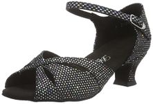 Diamant Women’s Damen Tanzschuhe 144-011-183 Closed-Toe Pumps, Black (Black-Silber), 4.5 UK