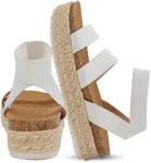 YOKI-CHIARA-10 Women's Open Toe Elastic Upper Strap Platform Espadrille Casual Sandal