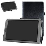 Galaxy Tab A 8.0 2018 Case,Bige PU Leather Folio 2-Folding Stand Cover for Samsung Galaxy Tab A 8.0 2018 Model SM-T387 Verizon/Sprint Tablet (Not fit Tab 8.0 T380 and Other Older Model),Black