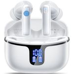 Wireless Earbuds, Wireless Headphones Bluetooth 5.3 with 4 ENC Noise Cancelling Mic, 40Hrs Bluetooth Earphones, 14.2mm Drivers In Ear Earbuds, 2024 Deep Bass Stereo Ear Buds IP7 Waterproof/LED Display