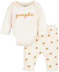 Mud Pie Baby Pumpkin Bodysuit Set; Boy; 0-3 Months