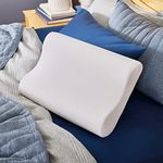 Sleep Innovations Memory Foam Contour Pillow, Standard Size, Head, Neck, and Shoulder Alignment, Side and Back Sleepers, Medium Support