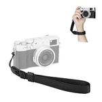 JJC Camera Wrist Strap Hand Strap for Canon G7X Mark III II G5X II G9X II R100 Rebel T7 T6 T8i SL3 90D M50 M6 Fuji X-T5 X-T4 X-T3 X-T30II X-T30 X-PRO3 X-E4 X-E3 X-T200 X-T100 Leica Q3 Cameras (Black)