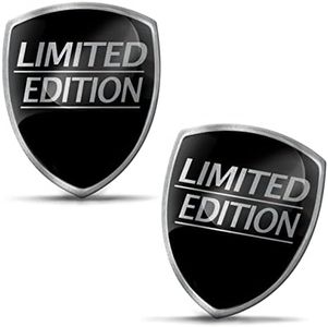 SkinoEu 2 x Pegatinas 3D Gel Silicona Plata Limited Edition Autoadhesivo Auto Motocicleta Bicicleta Ventana Puerta Teléfono Portátil PC Tablet KS 93