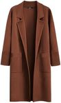 LILLUSORY Women's Long Dressy Cardigan Sweaters Fall Oversized Coatigan Jackets 2024 Knit Business Casual Winter Coats LightCaramel S