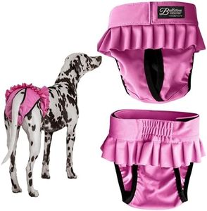 FINNERO Ballerina Dog Diaper – Washable, Reusable, Leak-Proof – Heat, Period & Urine Incontinence Protection – Comfortable, and Stylish Design – Adjustable Fit for Female Dogs – XL, Pink