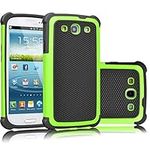 Galaxy S3 Case, Tekcoo(TM) [Tmajor Series] [Green/Black] Shock Absorbing Hybrid Rubber Plastic Impact Defender Rugged Slim Hard Case Cover Shell for Samsung Galaxy S3 S III I9300 GS3 All Carriers