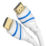 KabelDirekt – 10K & 8K HDMI Cable, HDMI 2.1b – 1m, available in 0.5-5m – Certified, developed in Germany (Ultra High Speed HDMI 2.1 Cable, for PC, PS5 or Xbox, monitor or TV – white)