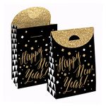 Big Dot of Happiness New Yearââ‚¬â„¢s Eve - Gold - New Years Eve Gift Favor Bags - Party Goodie Boxes - Set of 12