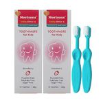 Morisons* babydreams THE CHOICE OF SMART MUMS Kids Strawberry Flavour Toothpaste 50 Gm (Pack of 2) & Baby Premium Oral Care Toothbrush with Soft Bristles (Pack of 2) - Manual