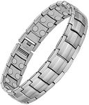 Jecanori Magnetic Bracelets for Men - Ultra Titanium Steel Men's Bracelet with Remove Tool & Jewelry Gift Box, Medium, Metal, no gemstone