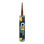 OB1 Brown Multi-Surface Construction Sealant & Adhesive - Hybrid Technology - Excellent Chemical Resistance - Water Resistant - Weather Resistant - Food Safe - 290ml