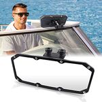 Marine Rearview Mirrors, Universal Upgrade Wide Angle Convex Rear View Boat Mirror for Ski Boats Yacht Pontoon Boat Watercraft Surfing