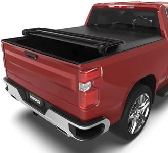 OEDRO Soft Quad Fold Truck Bed Tonneau Cover Compatible with 2019-2025 Chevy Silverado/GMC Sierra 1500, Fleetside 6.6 Ft Bed Without Multi-Flex Tailgate(Not for Legacy/Limited/2500 3500hd)