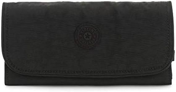 Kipling Women's Money Land, RFID Anti-Hacker Technology, Nylon Snap Wallet, Black Noir, One Size