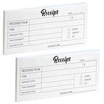 2 Pack Receipt Book,6 x 3 Inch, Carbon Duplicate Copies Receipt Book, Money/Rent Receipt Book, Cute Handheld Duplicate Copy Order Form for Craft Boutique Business (50 Sets per Book)