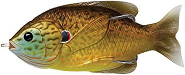 LiveTarget Sunfish Hollow Body Fishing Bait with Topwater Depth & #4/0 Hook, Copper Pumpkinseed, 3 1/2"