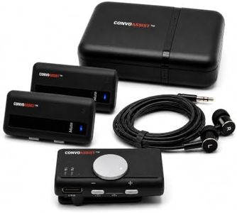 ConvoAssist™ Personal Sound Amplifier – Wireless Conversation Listening Device with Dual Wireless Microphones, & Rechargeable Case, Helps You Understand Conversations and TV Dialogue