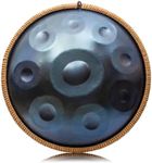 LOMUTY Beginner Handpan, 9 Tone 18 Inch Instrument Hand Pan G Major, Hand Drum with Drum Bag and Handpan Holder for Sound Healing, Meditation, Yoga, Blue