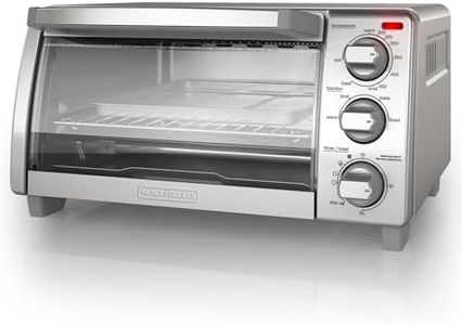 BLACK+DECKER 4-Slice Toaster Oven with Natural Convection, Stainless Steel, TO1760SS