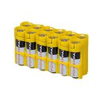 Powerpax 12 AA Battery Caddy - Caution Yellow