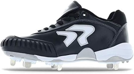 Ringor - Women's Dynasty 2.0 Spike Pitching (10.5 - Black/White), Black, 10.5