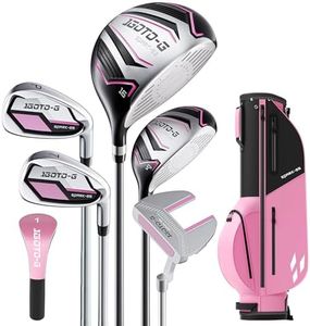 1GoTo-G 7 Pieces Kids Golf Clubs Set - Youth Golf Clubs Junior Set Ages 12-14 Includes Stand Bag, 1# Driver, 5# Hybrid, 7#, PW# Irons and Putter Right Hand for Boys Girls
