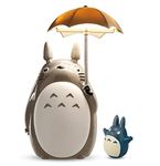 Awaiymi Totoro Umbrella LED Night Light Kid's Character Lamp,My Neighbor Cute Stuff Night Light USB Charge (White Belly) Bonus Totoro Tumbler