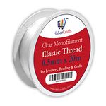 0.5mm Clear Elastic Thread Stretchy Elastic For Bracelet Making Bracelet Clear Elastic For Jewellery Making Elasticated String Bracelets Necklace Beading Decorations Jewellery (0.5mm x 20m - 1 Spool)