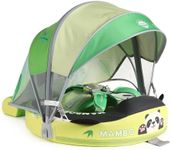 Mambobaby Baby Float for 3-24 Months - Baby Float with Canopy-No Inflation Needed Infant Swim Ring with Canopy & Tail Float, Panda Hug Design Pool Floater for Toddler