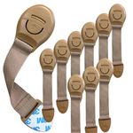 KidDough Furniture Safety Locks for Kids, Child Safety Locks for Drawers, Cabinets, Fridge, Cupboard Lock, Baby Proofing Product, Strong and Adhesive Safety Locks (Beige, 10 Beige Locks)