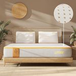 SleepyCat Latex Mattress | 10 Years Warranty | Firm, Orthopedic 6-inch Hybrid Mattress with Pinhole Tech Latex & Memory Foam Layers | 5-Zone Support and Bamboo Cover (King Size, 72x72x6inches)