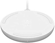 Belkin BoostCharge Wireless Charging Pad 10W (Qi-Certified Fast Wireless Charger for iPhone, Samsung, Google, more) – White, Wall Adapter Not Included