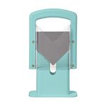 Hoan Bagel Guillotine Universal Slicer with Built In Safety Shield to Protect Fingers. Perfect for Smoothly Slicing Bagels, Buns, Muffins and More, Non Stick. 9.25 inch, Aqua Sky