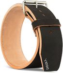 Powerlifting Belt/Weightlifting Belt - 4 Inches Wide - No Taper for Maximum Support & Protection - Best for Deadlift, Squat by Stoic - For Women & Men (Medium, 10MM Thick Single Prong)