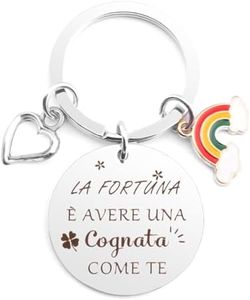 Regalo Cognata, Portachiavi Cognata, Idea Regalo compleanno Cognata, Festa anniversario della Cognata, Regalo Migliore Cognata, Regalo Originale per Una Cognata Speciale, Regali per Cognata Natale