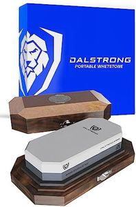 Dalstrong Premium Whetstone Kit - #1000/#6000 Knife Sharpening Kit - Gift Extra Large Grit Stones - Top-Grade Corundum - Thick Knife Sharpening Stone - Whetstone Set Knife Sharpener - Portable Oak Box