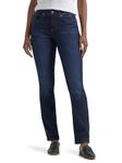 Lee Women's Petite Ultra Lux Comfort with Flex Motion Straight Leg Jean, Main Thrill, 6 Petite