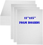 20Pack Foam Core Board, 11"x15" White Foam Board, 3/16" / 5MM Thick Mat Foam Board Center, Backing Boards for Mounting Photographs and Artwork, 3-D Modeling, Signage, Poster Making