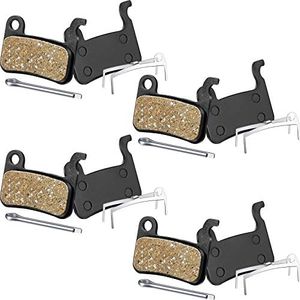 Boao 4 Pairs Resin Brake Pads Bicycle Disc Brake Pads Compatible with Shimano Deore XT XTR LX SLX Hone Alfine Saint Disc Brake