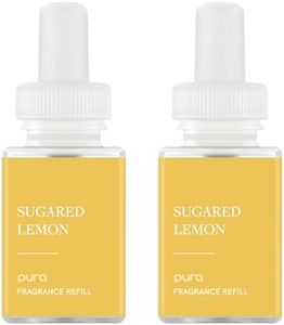 PuraHome Scent Refill - Smart Home Air Diffuser - Up to 120-Hours of Luxury Fragrance per Refill - Home Essential - Clean & Safe Diffuser Fragrance - 2 Pack, Sugared Lemon