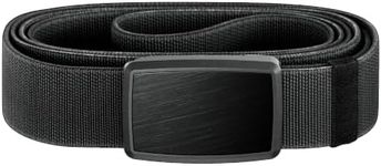 Groove Life Groove Golf Belt Low Profile Midnight/Black - Men's Stretch Nylon Belt with Magnetic Aluminum Buckle, Lifetime Coverage - Medium (33-36")
