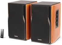 Edifier R1380T Powered Bookshelf Speakers – 2.0 Active Near Field Monitors – Studio Monitor Speaker – Wooden Enclosure – 42Watts RMS, Brown